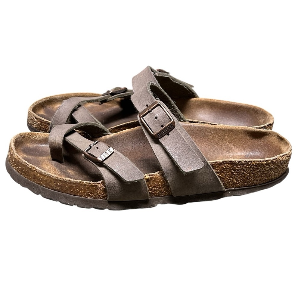 Birkenstock Mayari brown leather slip on sandal boho comfort